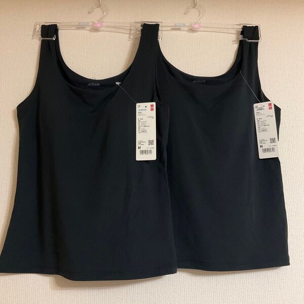 UNIQLO ユニクロ エアリズム ブラタンクトップ ブラック Mサイズ 2枚