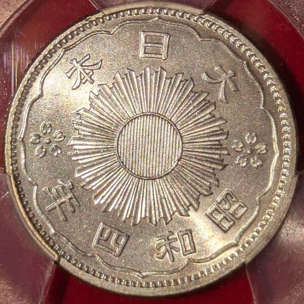 小型50銭銀貨 昭和4年 特年 未使用貧少 PCGS MS65