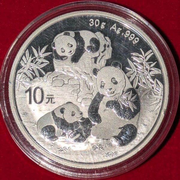 2025年 パンダ銀貨 10元 30g 純銀 中国銀貨 本物保証