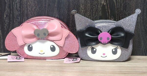 新品 GU ポーチ Sanrio characters マイメロディ クロミ サンリオ グリッター キラキラ