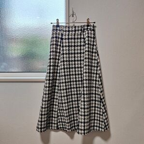 モノトーン チェック柄 千鳥格子柄 スカート