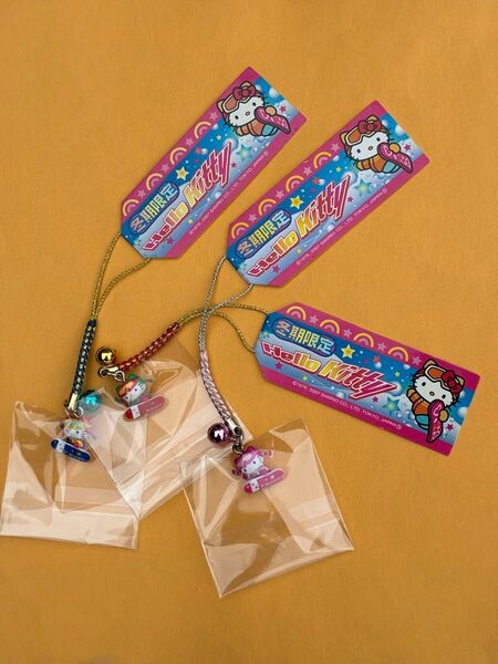 ★レア★未使用品★ハローキティ ご当地きてぃ ストラップ 冬期限定 スノボー スノーボード★根付け マスコット 冬季★2007年