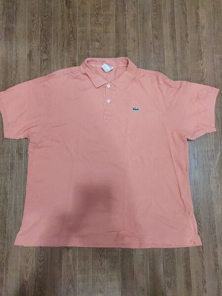 LACOSTE ラコステ ポロシャツ サーモンピンク オレンジ XL 半袖