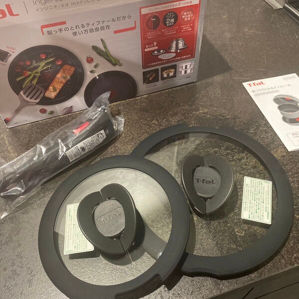 T-fal ティファール 専用取っ手 ハンドル ガラス蓋 2個セット 16cm 20cm 未使用