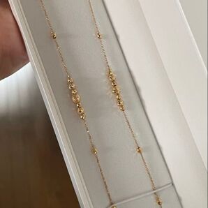 【新品、未使用品】 K18カットボールパーツネックレス 田中貴金属 ギンザタナカ