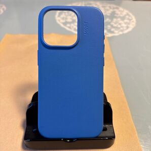 ■モフト/MOVASレザーケース/サファイアブルー【For iPhone15pro】