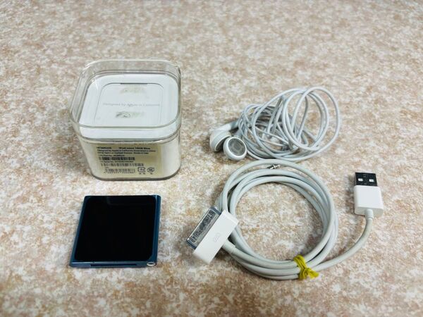 【中古品】Apple iPod nano 第6世代 16GB ブルー 付属品付き