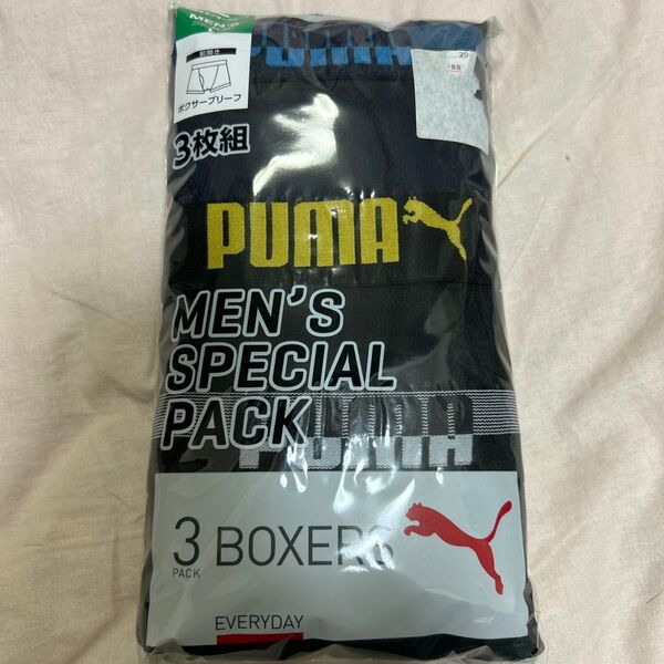 L PUMA メンズ ボクサーパンツ 3枚組 未使用 ボクサーブリーフ 前開き メンズ パンツ プーマ