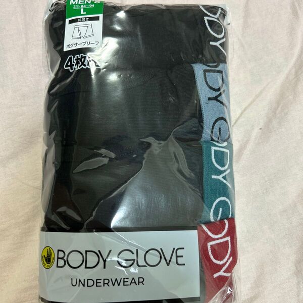 L BODY GLOVE ボクサーパンツ メンズLサイズ 4枚セット ボクサーブリーフ 前開き メンズパンツ