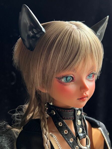 MYOUDOLL delia カスタムヘッド タン肌 球体関節人形 bjd ドール SDM MSD 1/4 アウトフィット 猫耳