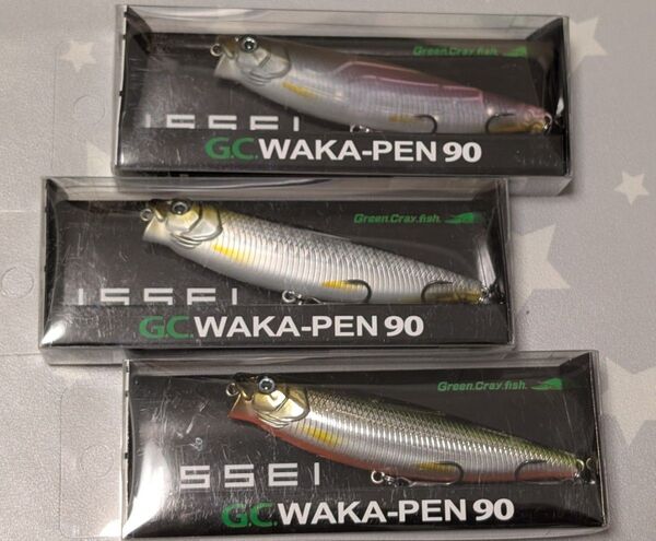 issei 一誠 イッセイ G.C.ワカペン90 G.C.WAKA-PEN 3色セット クリアワカサギ、ハスゴ、村上シャッド