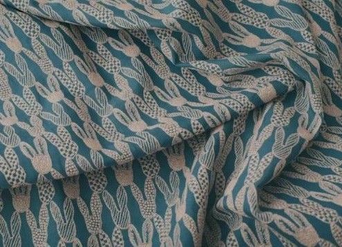 ミナペルホネン pomppia ポンピア blue ブルー 生地 生地幅半分×約50cm