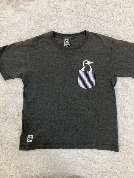 CHUMS チャムス グレー Tシャツ S ブービーバード ポケット ユニセックス