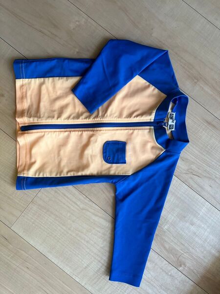 ラッシュガード 90 オレンジ×青