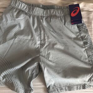 【新品未使用】アシックス ランニングパンツ D1 ライトグレー メンズ