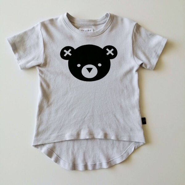 中古 オーガニックコットン HUXBABY ハックスベイビー 半袖Tシャツ 5Y くま 子供服 110 ボーイズ ガールズ
