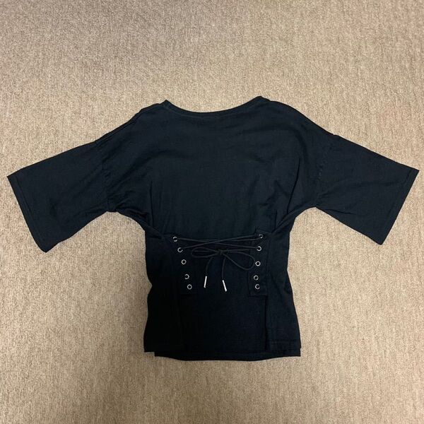 SPIGA 背中コルセットデザイン 編み上げデザイン トップス