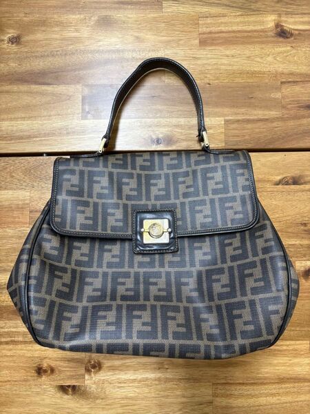 フェンディFENDI ハンドバッグ ズッカ柄 ブラウン