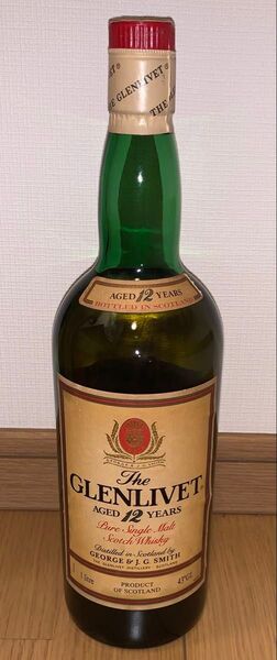 GLENLIVET(グレンリベット)12年 ピュア シングルモルト 旧 赤アザミ 43% 1000ml
