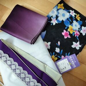 【新品】 浴衣 帯 重ね衿 肌着 4点セット レディース