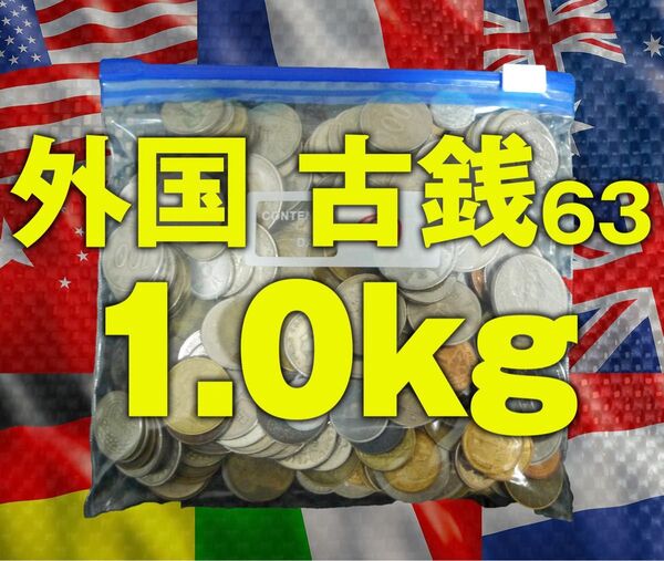 外国 海外 古銭 まとめ 1キロ まとめ売り 硬貨 大量 雑銭 63