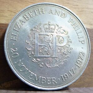 イギリス 25ペンス 1972年 エリザベス 銀婚式記念 EP 硬貨 古銭 まとめ 25ニューペンス シルバーウェディング