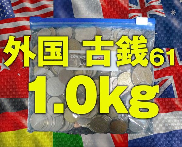 外国 海外 古銭 まとめ 1キロ まとめ売り 硬貨 大量 雑銭 61