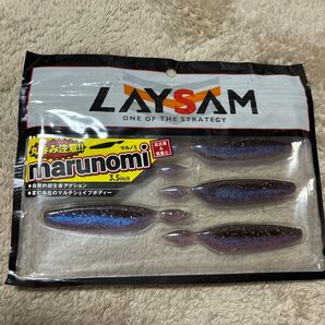 18 新品 LAYSAM marunomi 3.5インチ ワーム 5個 サクラプレミアム レイサム マルノミ バス釣り ワーム