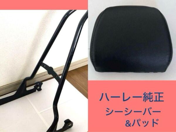 ハーレーダビッドソン 純正 ワンピースデタッチャブルシーシーバー & パッセンジャーバックレストパッド シーシーバー パッド