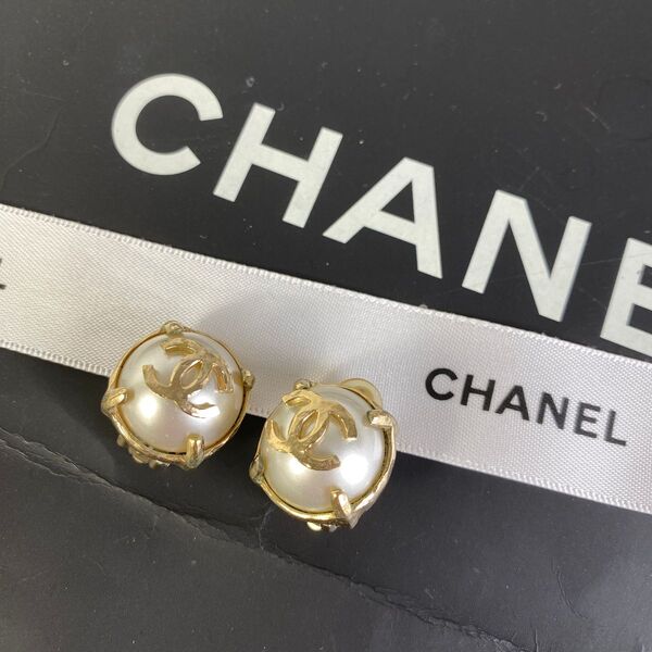 CHANEL シャネル ココマーク パール ピアス/イヤリング ゴールド A-6295