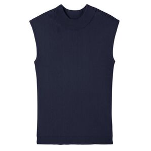 GRL グレイル ノースリーブサマーリブニットトップス ネイビー M