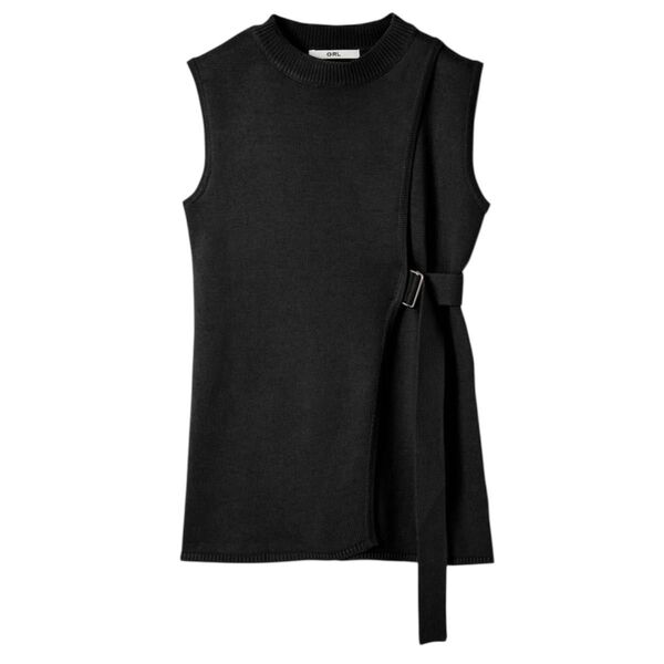 GRL グレイル サイドベルトノースリーブニットトップス M ブラック