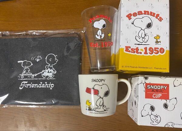 スヌーピー グラス マグカップ ポーチ