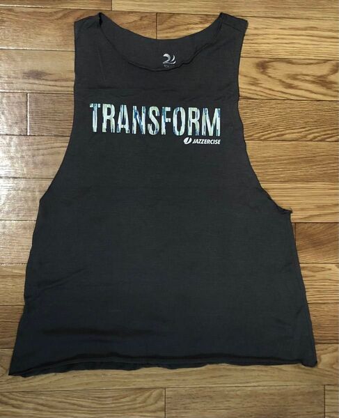Jazzercise ジャザサイズ タンクトップ KOS USA グレー Mサイズ