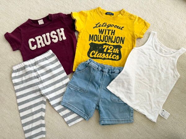 プティマイン ムージョンジョン tシャツ ショートパンツ 7部パンツ 夏服セット 80 90
