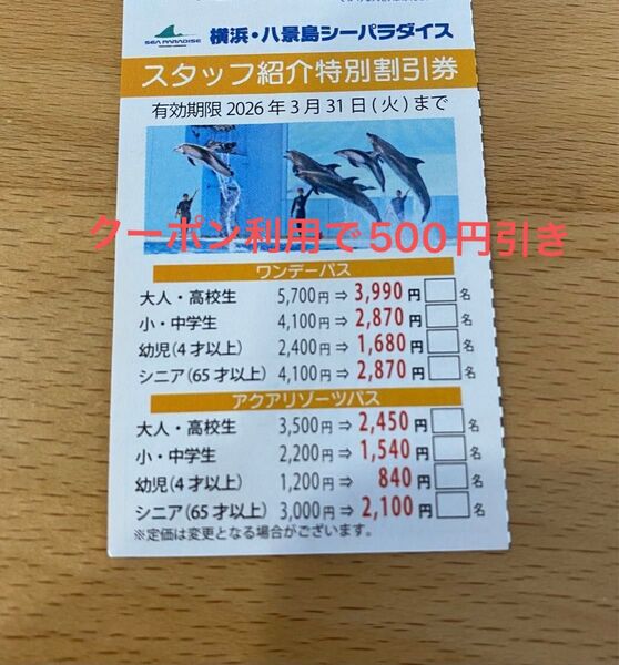 八景島シーパラダイス 特別割引券 横浜 半額 ワンデーパス 水族館 チケット ヘアゴム1個
