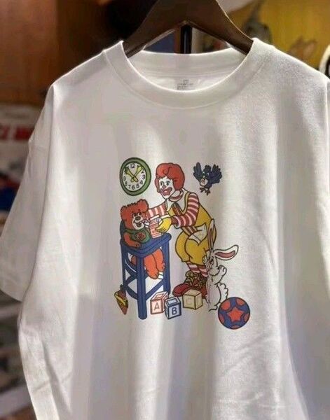 【XLサイズ】マクドナルドキャラクターTシャツ レトロ シッタードナルド 新品