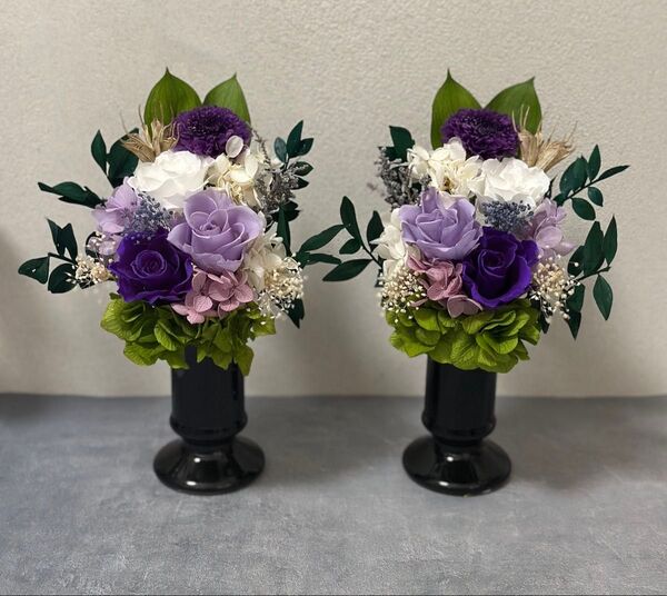 プリザーブドフラワー仏花一対