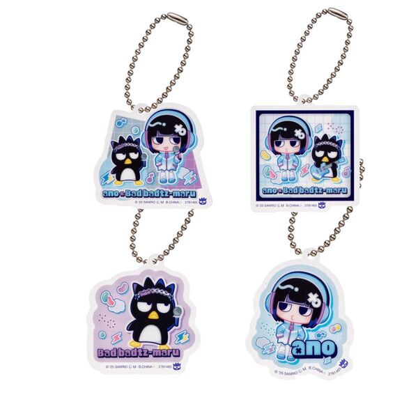 ガシャポンくじ ano×バッドばつ丸 あそーとこれくしょん C賞 アクキーコンプ あのちゃん badtz
