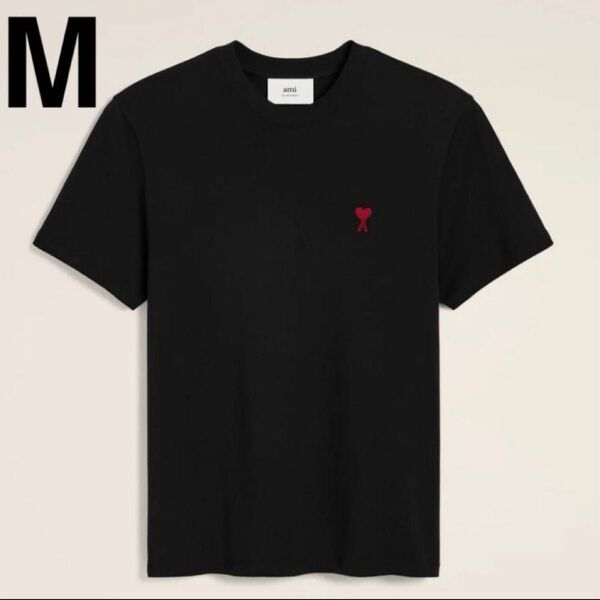 新品・未使用アミパリス アミパリ アミ Tシャツ 半袖 ブラック 黒 M タグ付き ユニセックス 男女兼用