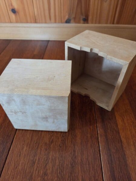 将棋駒箱 木製 正方形