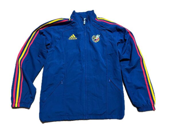 adidas スペイン代表 刺繍ロゴ トラックジャケット 90s 00s L ネイビー