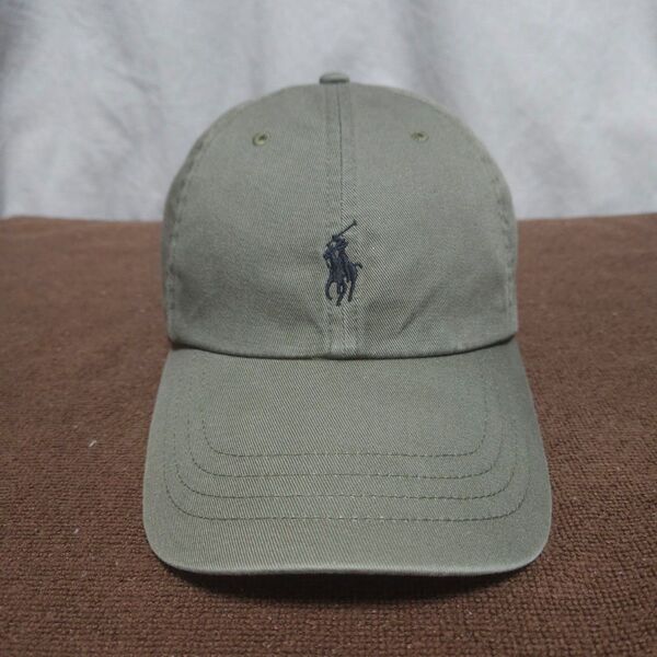 POLO ポロ キャップ ラルフローレン カーキ グリーン ポニー 古着