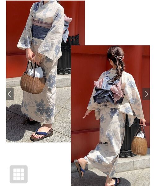 GRL ぼかし花柄浴衣セット gi1416 グレイル 浴衣
