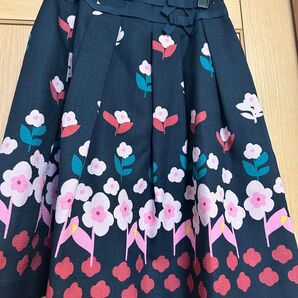 M'sグレイシー花柄スカート36 スカート ネイビー エムズグレイシー