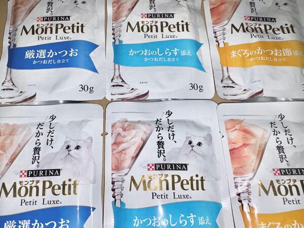 ねこ モンプチリュクス パウチ かつお かつお節 しらす 30g×36袋