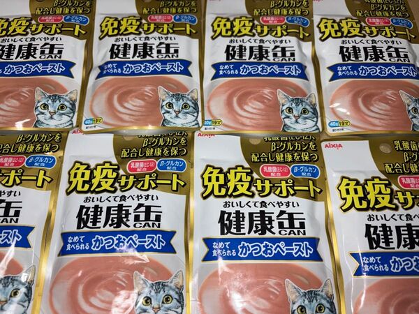 猫のおやつ 健康缶 免疫サポート かつおペースト 40g×24袋
