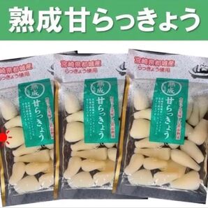 【宮崎のお漬物】熟成・甘らっきょう(甘酢漬)80g 3袋 すっきり甘酢 上沖産業