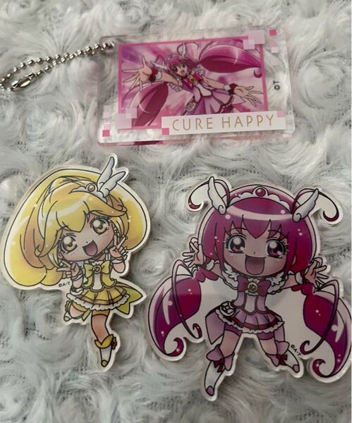 プリキュア 限定 まんがSDマグネット キュアハッピー キュアピース キーホルダー