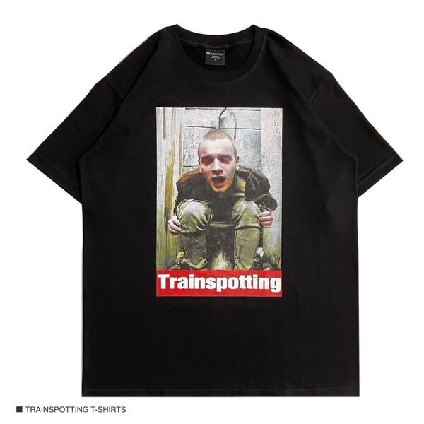 ラスト1点 トレインスポッティング XL 半袖 Tシャツ 海外映画 ムービーT ブラック ユアンマクレガー